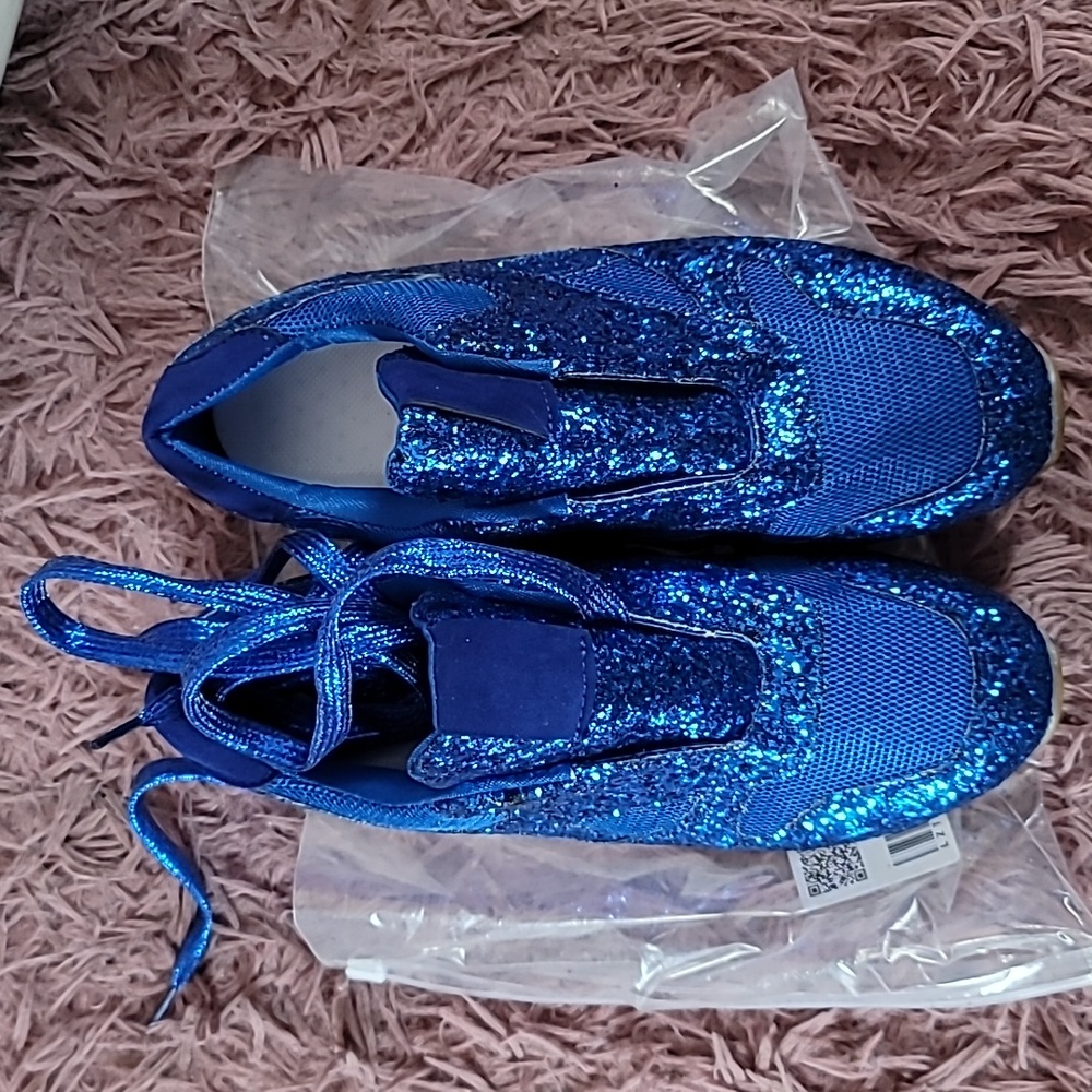 Brand new blue sequins sneakers